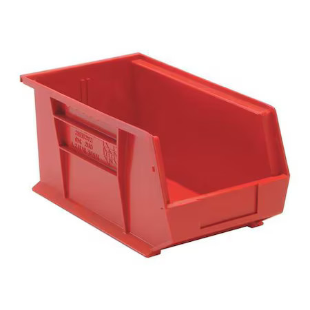 Quantum Storage Systems Qus240rd Hang & Stack Storage Bin, Polypropylene, Red,