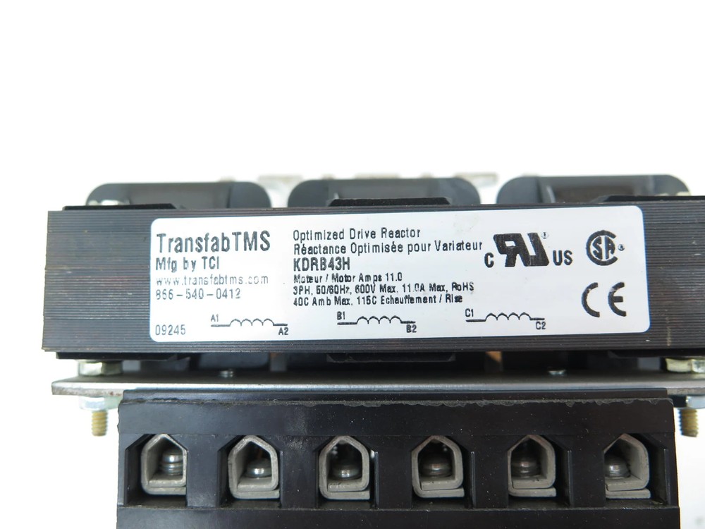 TransfabTMS / TCI KDRB43H Optimized Drive Reactor 3PH 600V Max 11A