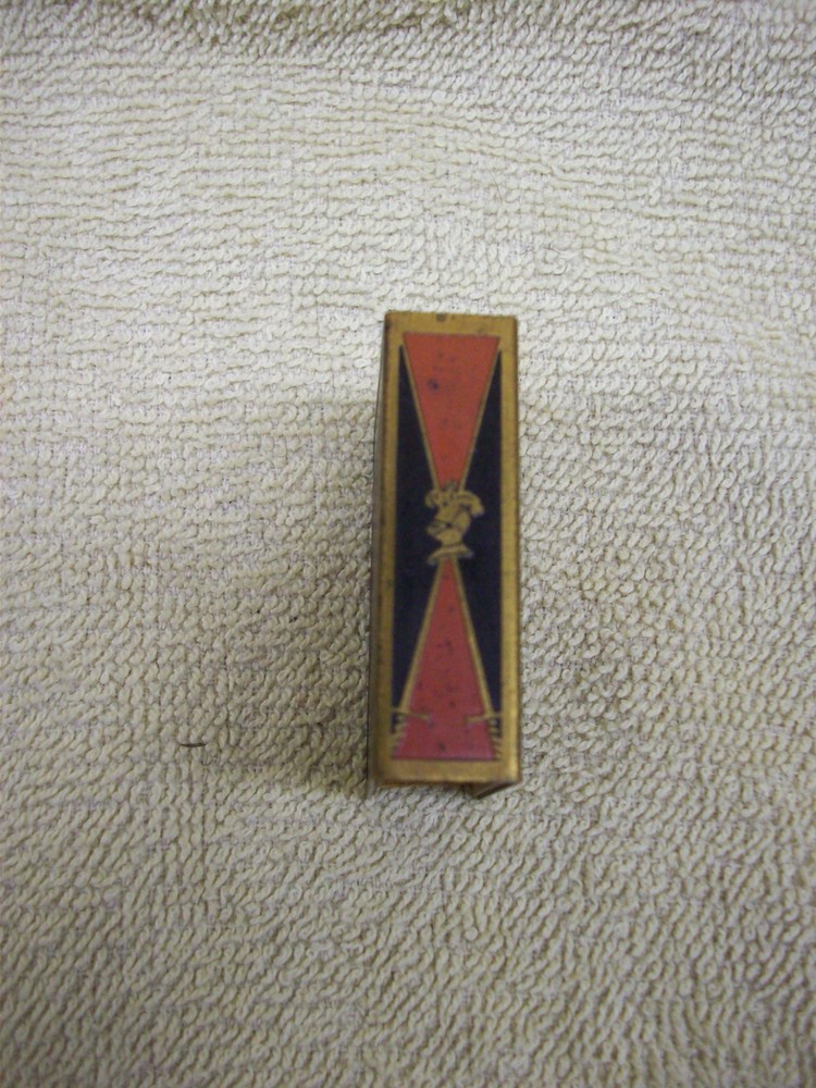 Antique Metal Enameled Matchbox