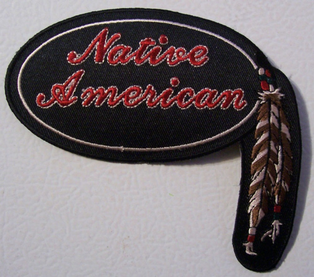 NATIVE AMERICAN PATCH - NATIVE STYLE - FEATHERS - NICE