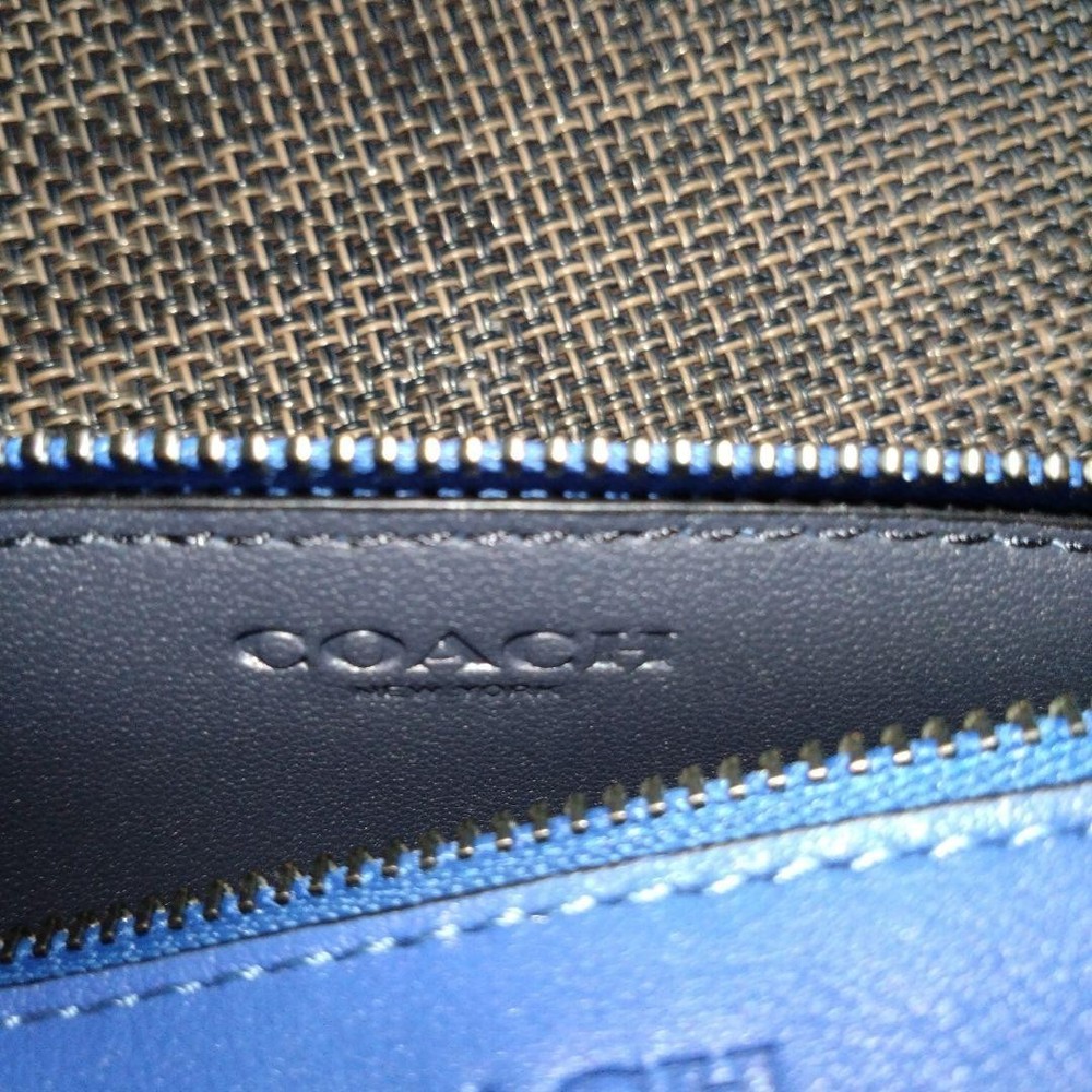 COACH leather pencil case pencil case blue