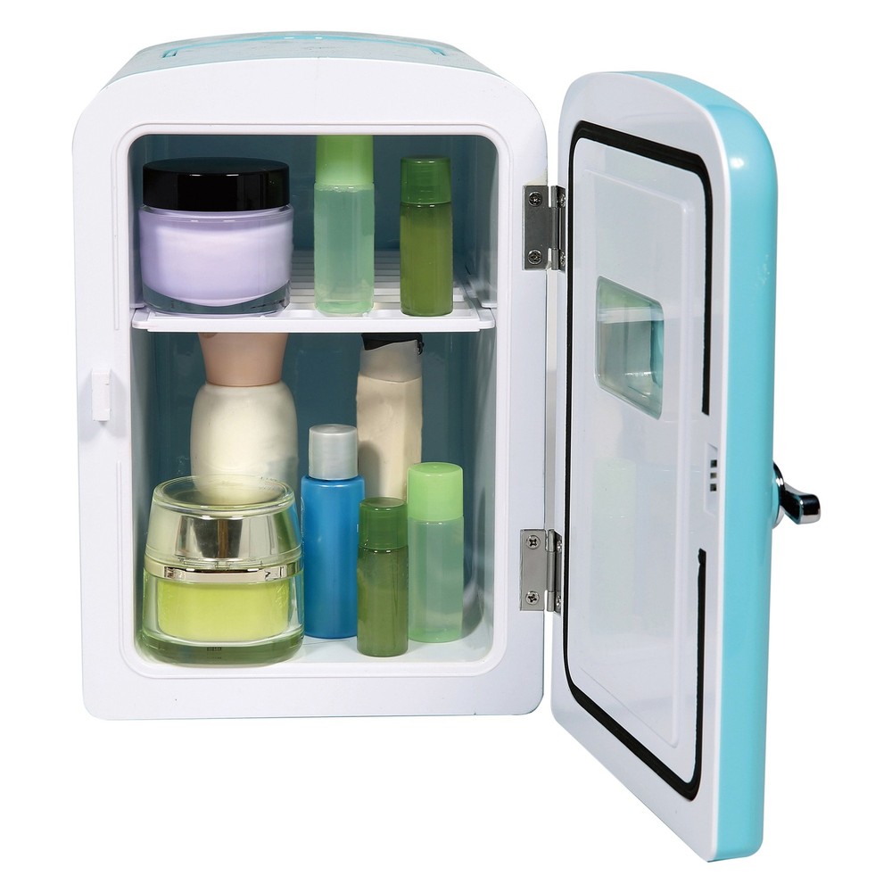 9-Can 48W Portable Retro Mini Refrigerator