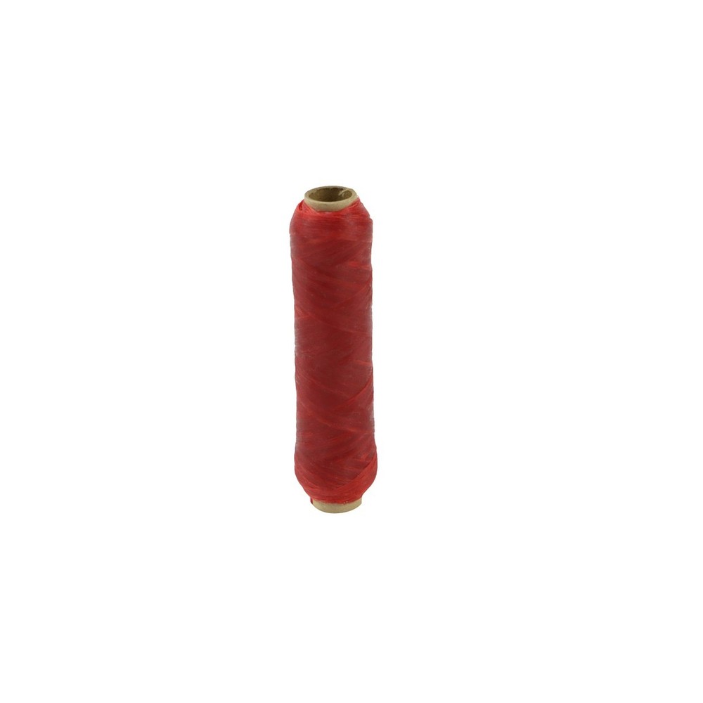 1 Single Spool Sinew Red Artificial Craft Bead Thread Bobbin Poly Waxed Sinue