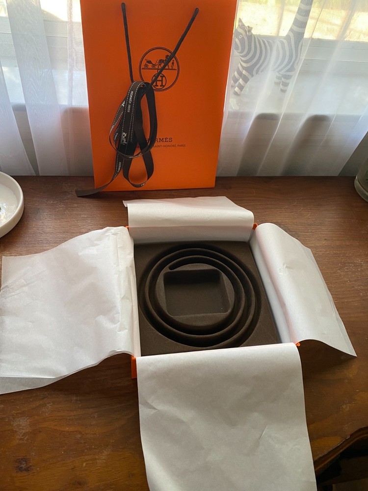 Hermes Empty Belt Box Only 7.75" X 7.75" X 2.25"
