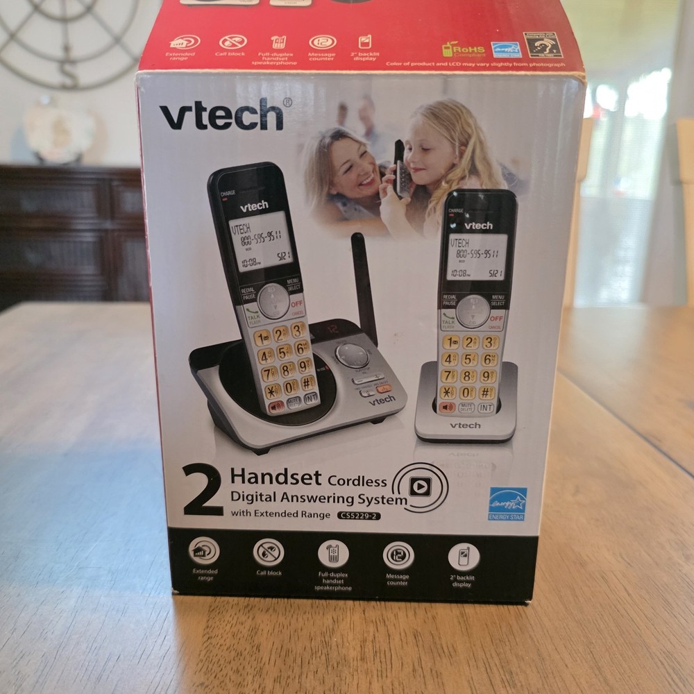 Vtech Cordless Answering System w/ extended range (2 Handset) CS5229-2