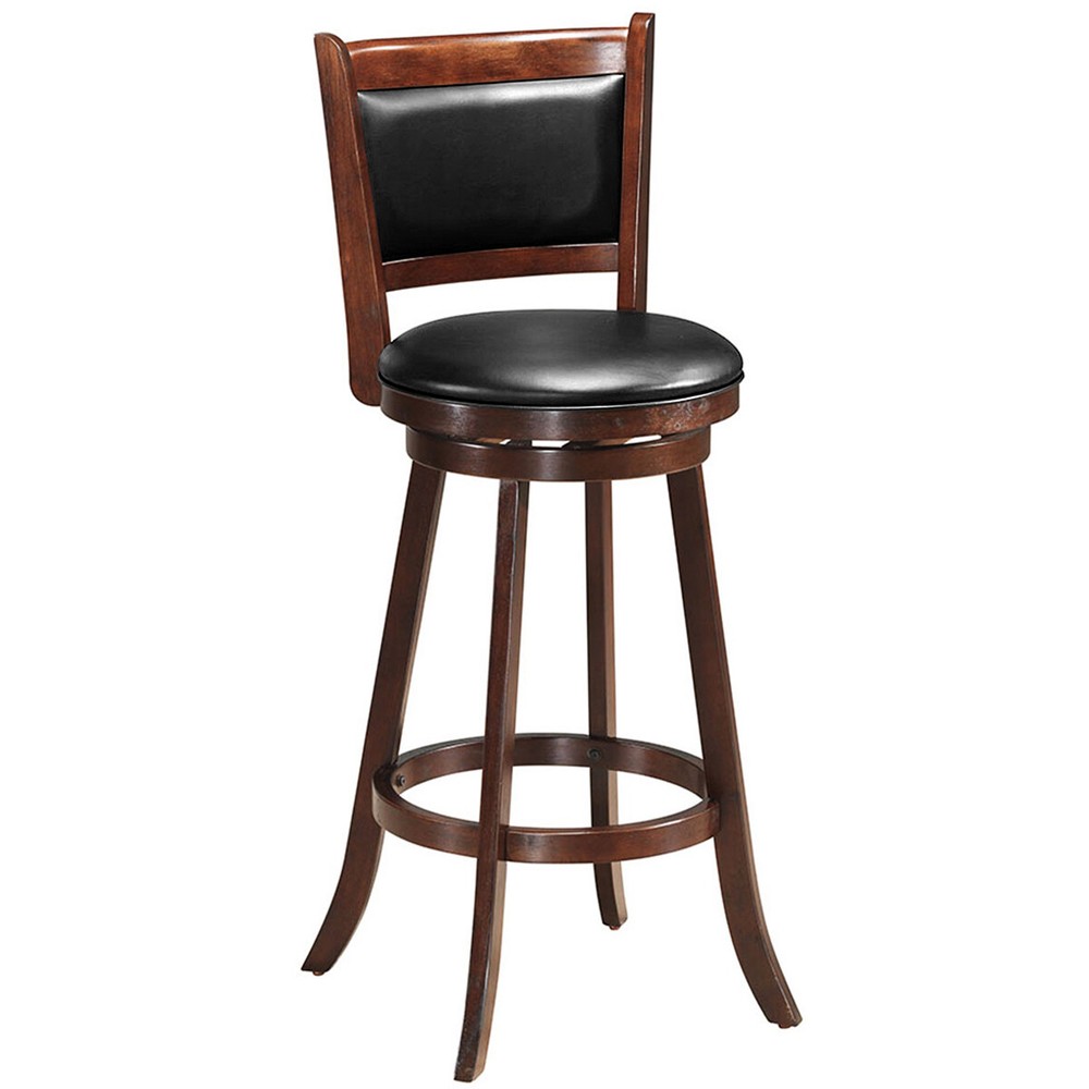 Costway 3pcs Pub Table Set 30" Round Bar Height Table & 2pcs Swivel Bar Stools