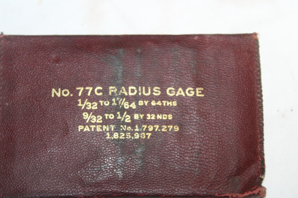 Vintage Lufkin Radius Gauge Complete Set No. 77C