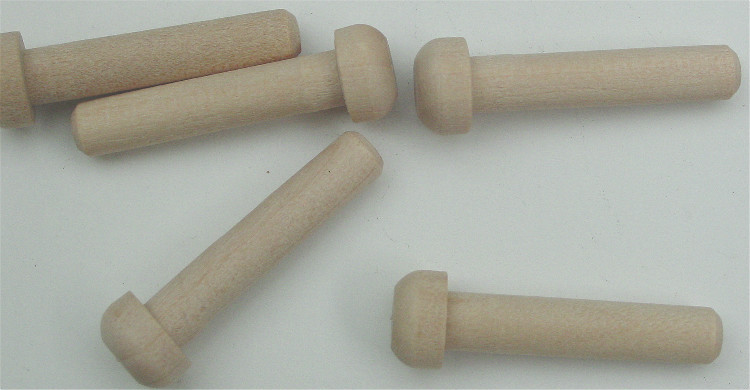 Wood Axle Peg 7/32" Diameter 100 pieces total