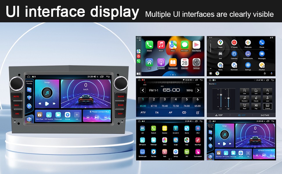 CarPlay Android Auto Android 15 4+64G 7"Screen For Opel Combo 2000,2004-2010