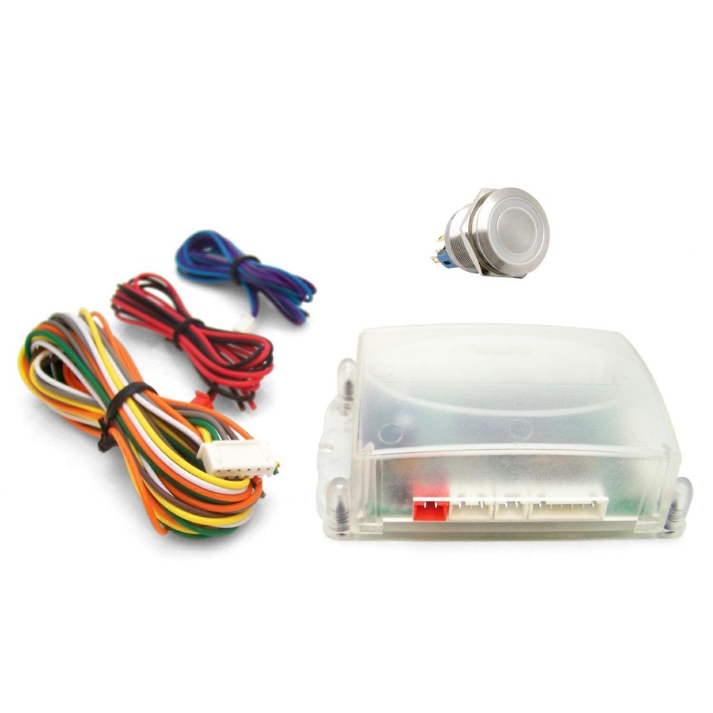 One Touch Engine Start Kit - White illuminated Button VPAHFS1001W street custom