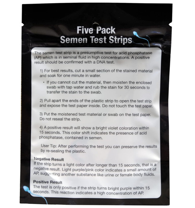 Semen Detection Test Strips, Infidelity Test Kit (5 Pack)