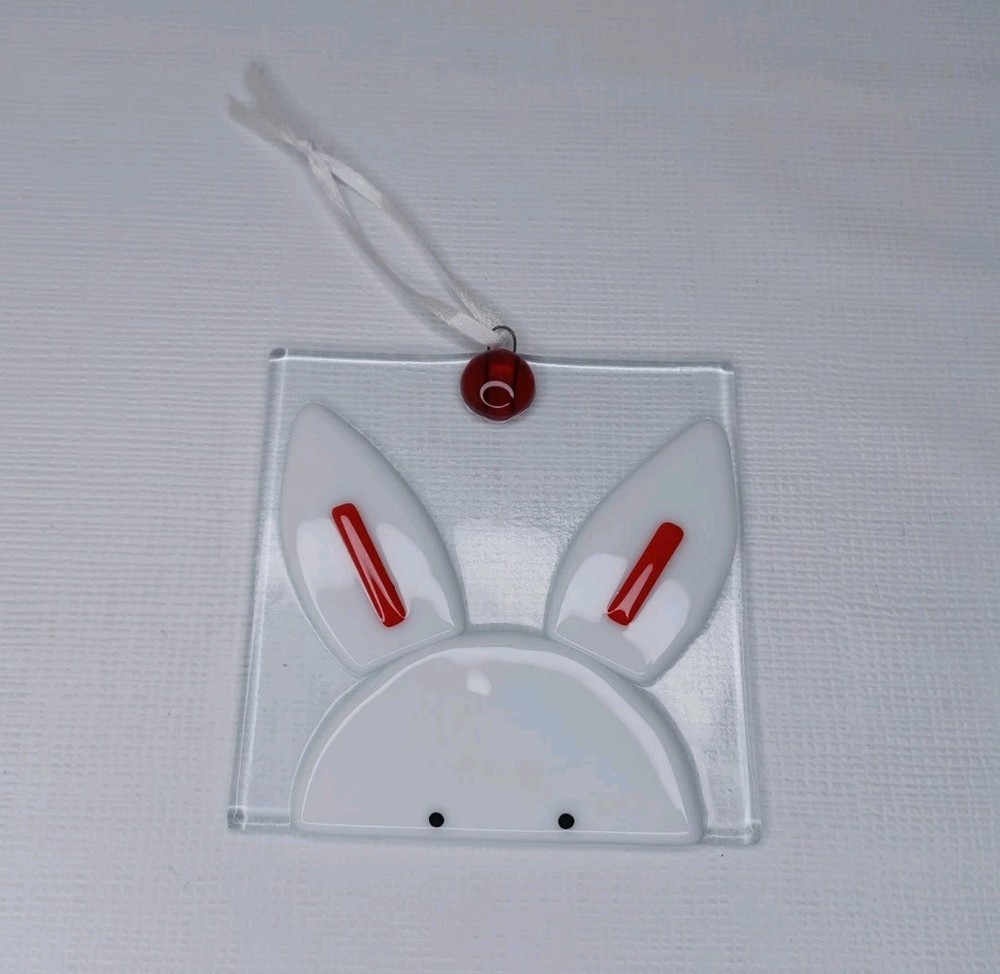 Clear Glass Bunny Rabbit Easter Decor Suncatcher