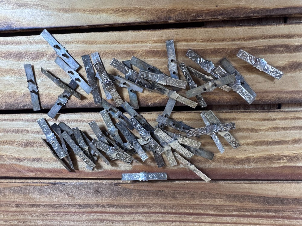 Unused silver pin mount c.1900 36mm