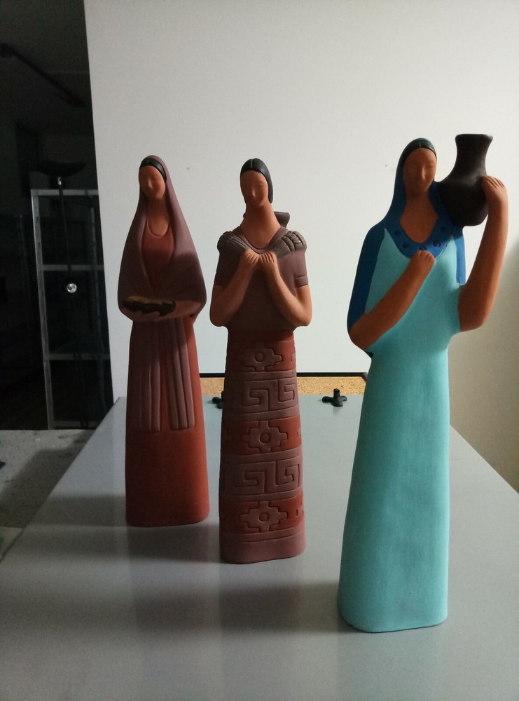 THREE MEXICAN TERRACOTTA FIGURINES