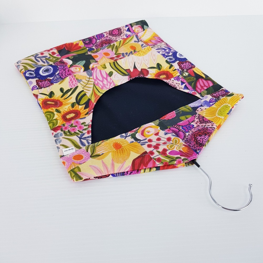 Peg Bag Handmade Pink Mixed Floral Patterned Lined Laundry Clothes Peg Holder