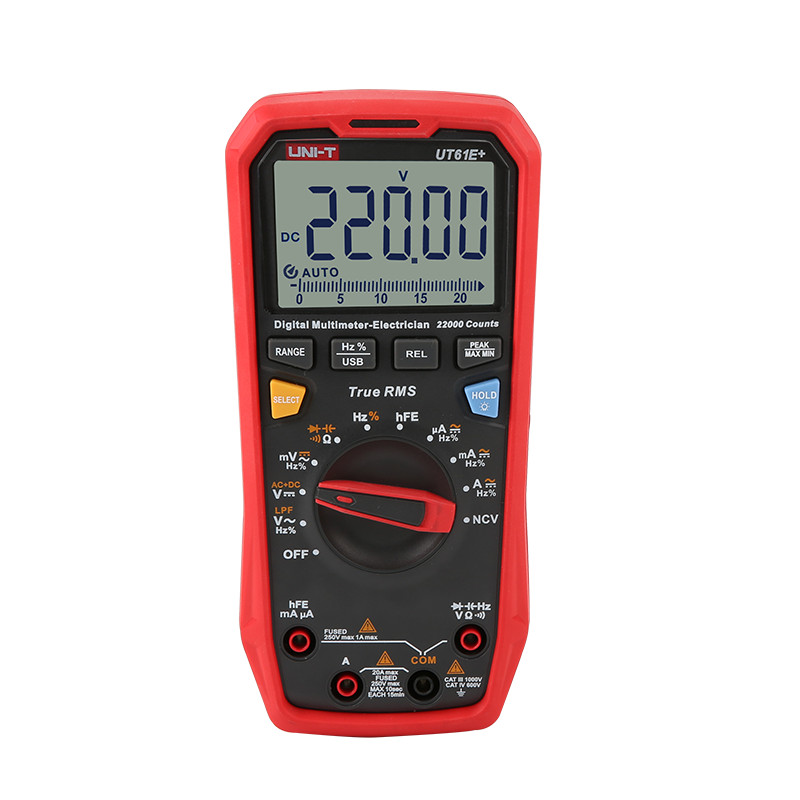 QTY:1 True RMS Digital Multimeter USB Data hold/backlight UT61E+ 1000V