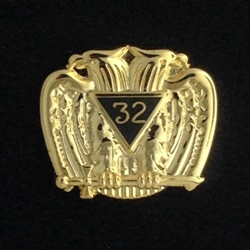 Masonic Scottish Rite 32nd Degree Lapel Pin-Large (SR-3)
