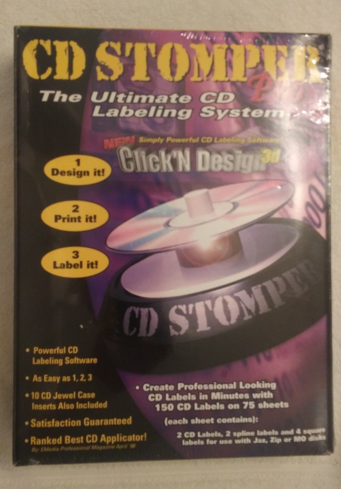CD Stomper Pro The Ultimate CD Labeling System PC & Mac NEW AND SEALED