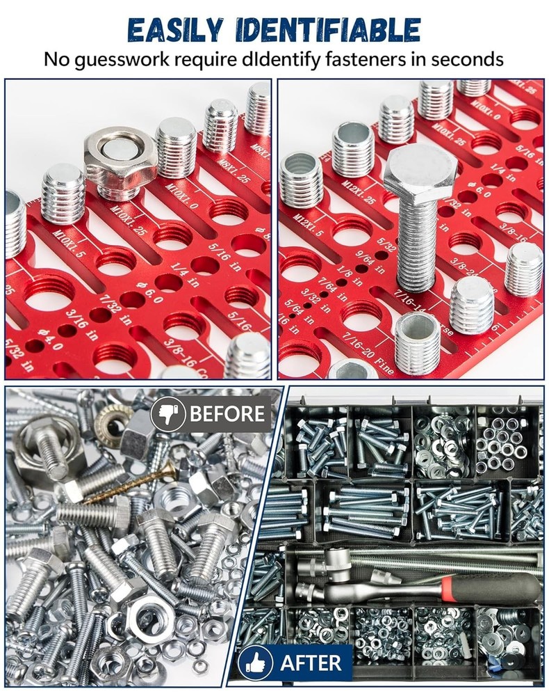57 Nut and Bolt Thread Checker Thread Checker Standard and Metric