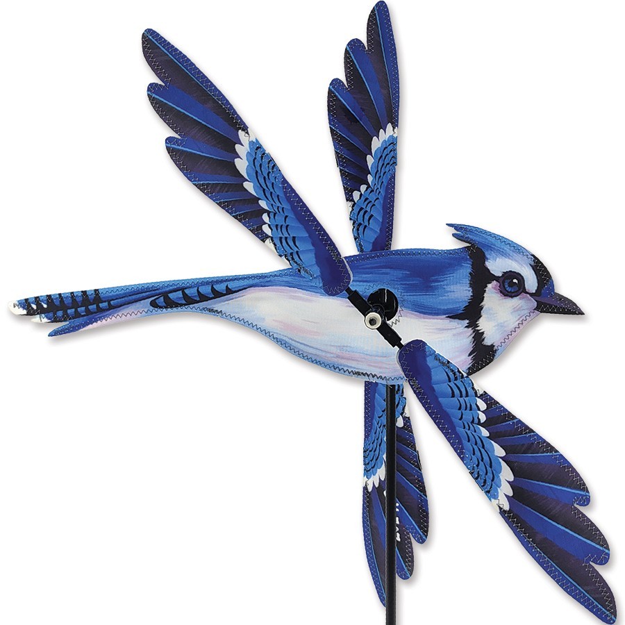 Blue Jay Whirligig Wind Spinner 18"
