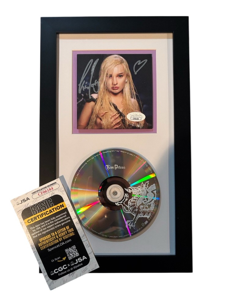 KIM PETRAS FEED THE BEAST SIGNED CD JSA COA DISPLAY FRAMED