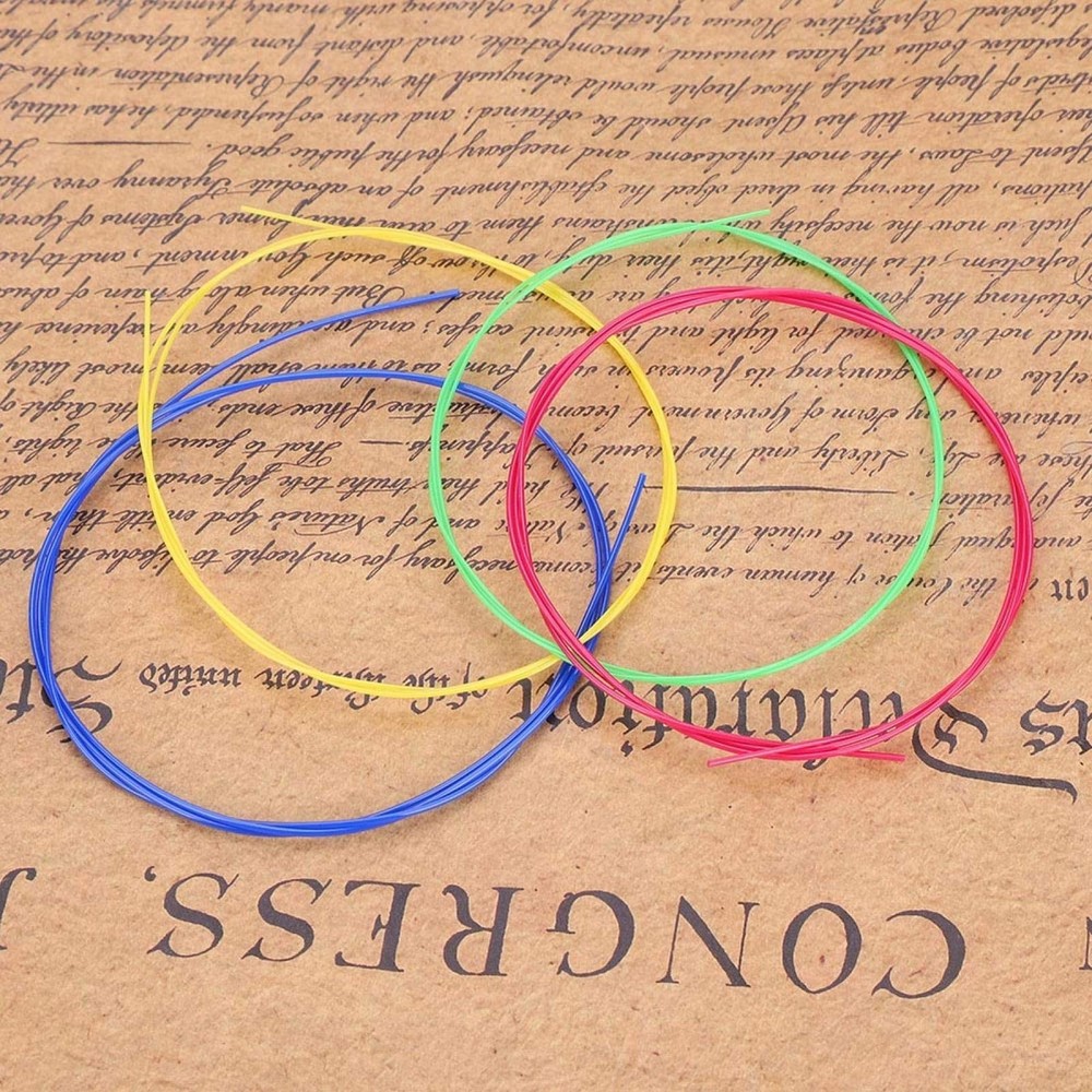 Ukulele Strings Set,4pcs/Set Colorful Nylon Strings Replacement Part Accessor...