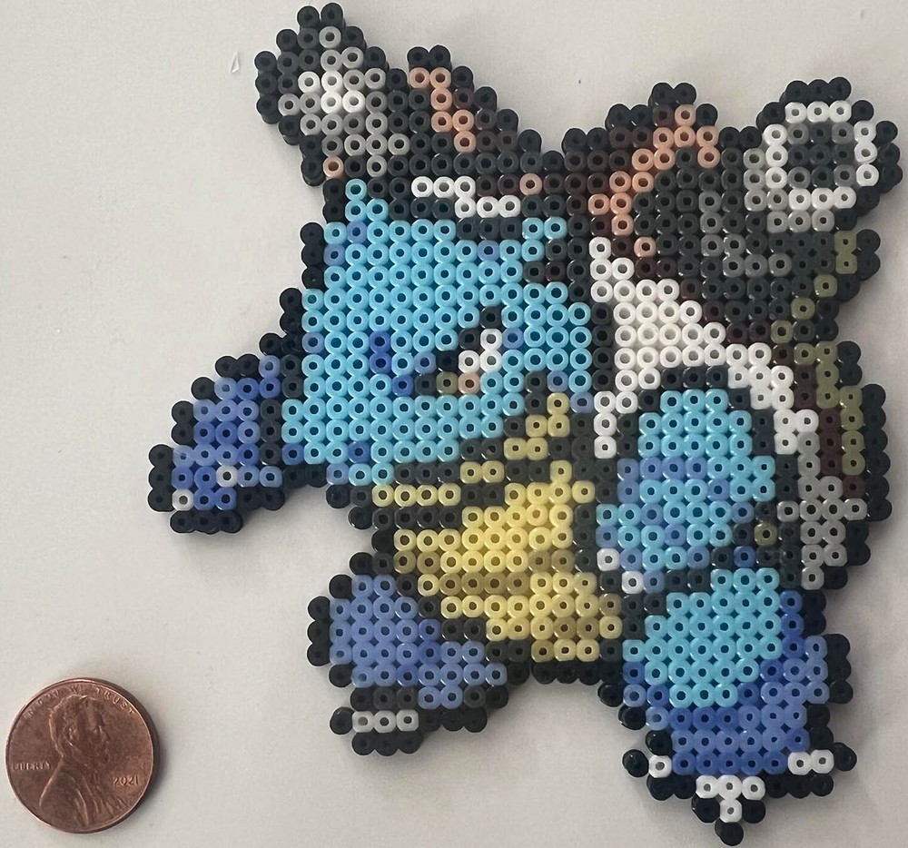 Blastoise Mini Bead Sprite Perler Artkal Pixel Retro Pokemon Water Shellfish