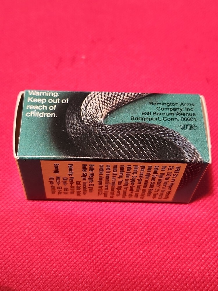 Vintage 1982 REMINGTON VIPER 22 Hyper Velocity EMPTY Ammo Box With Insert GR8 #2