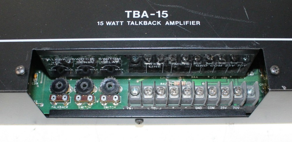 Bogen TBA15 Talkback Amplifier 15-Watt-Power Tested