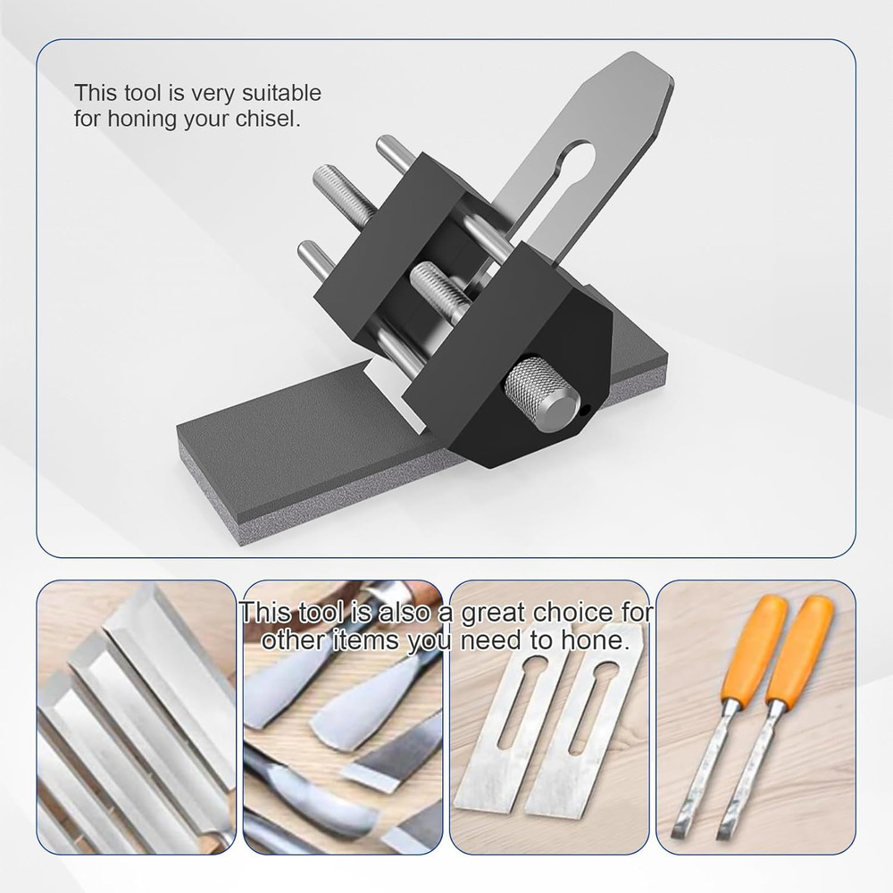 Precise Chisel Sharpening Jig Kit, Honing Guide System for Woodworking Chisels a