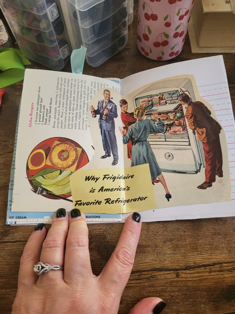 Retro 1950s Boxed Kitchen Journal With Authentic Ads