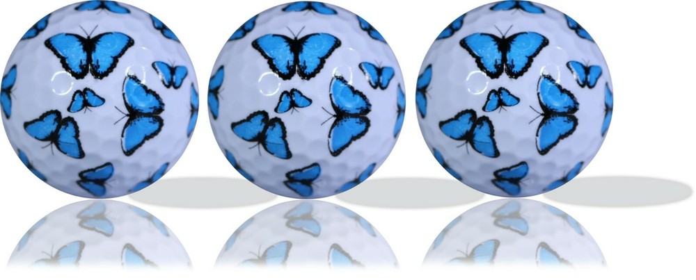 Blue Butterfly Fullwrap Golf Balls - Great Gift Idea!