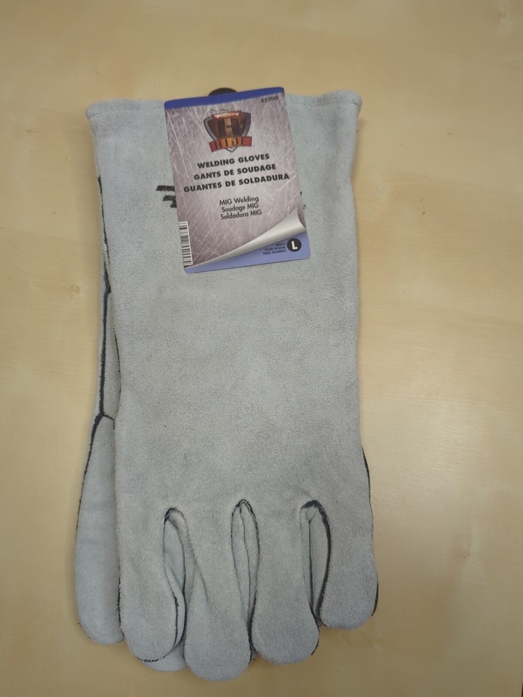 Forney Gray Leather Welding Gloves Large