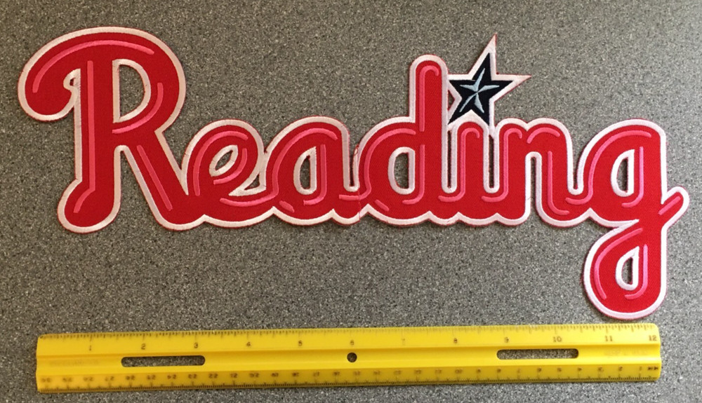 2008-12 READING PHILLIES EASTERN MINOR LEAGUE BASEBALL 13" SCRIPT PATCH SET 1