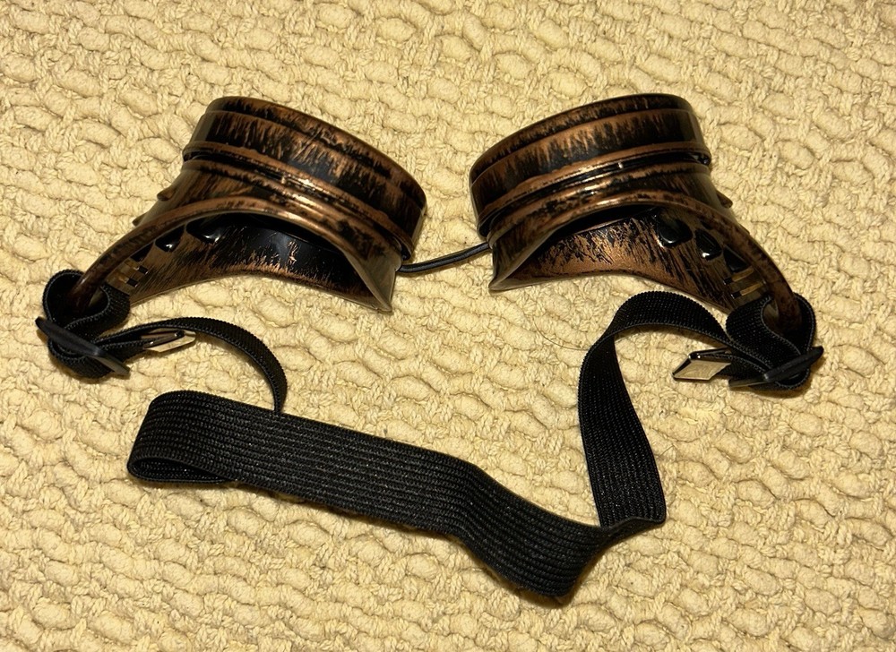 Steampunk Brown Round Goggles with Black Strap