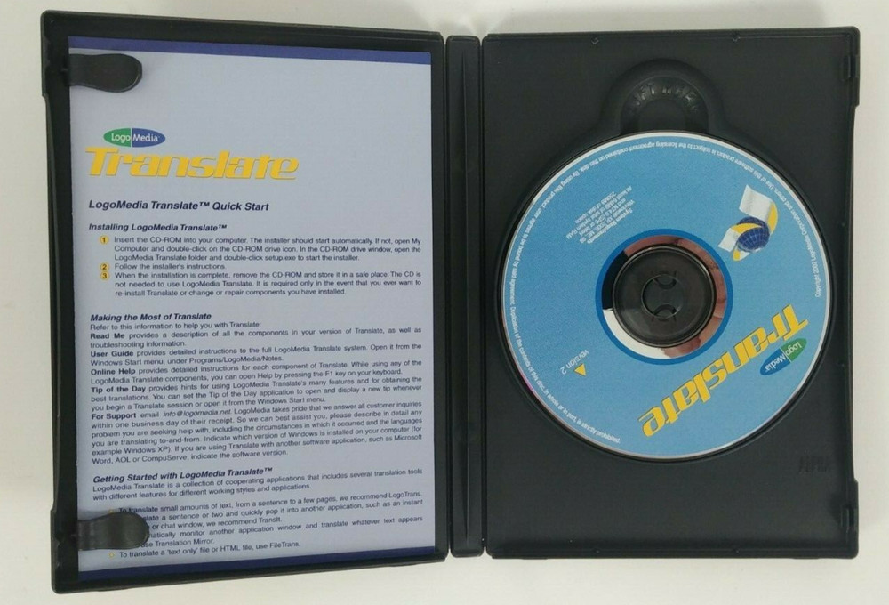 (Used) LogoMedia Translate Version 2 - PC Computer Software CD 2002