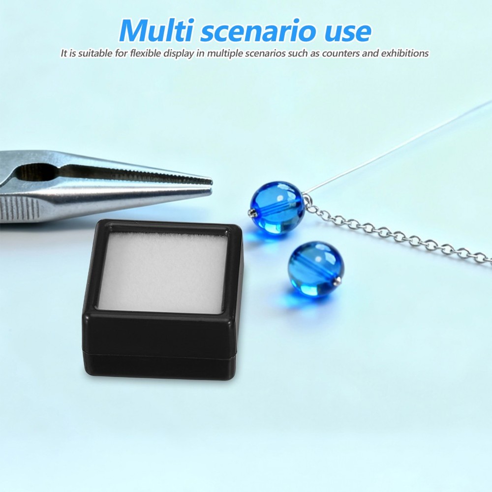 20 Pcs Small Display Box for Stones Packing Boxes Jewelry Packaging Clear