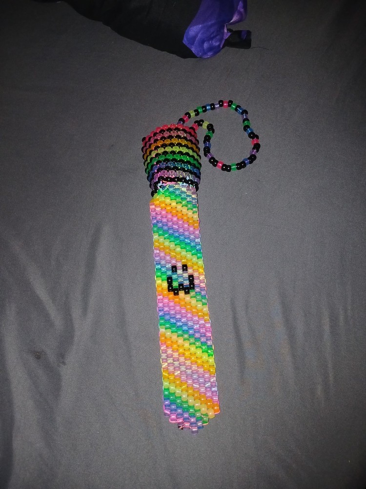 Extra Long Rainbow (Fully Glow In the Dark) :3 Kandi Tie
