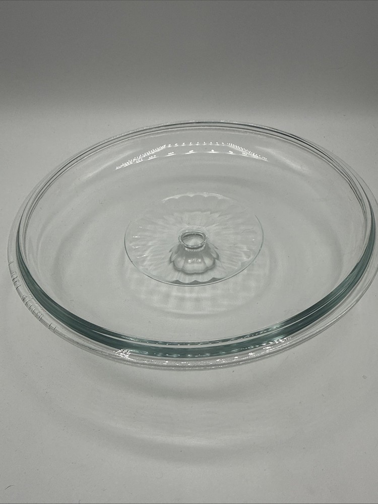 Vintage Pyrex Clear Casserole Lid 624C Optic Knob Handle 8.75" Replacement
