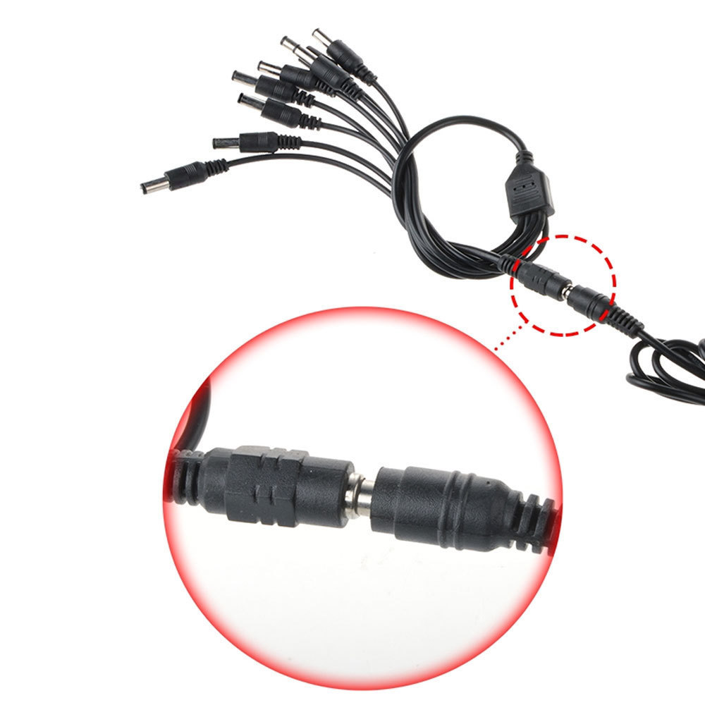 DC 12V 6A Power Supply Adapter +8 Split Power Cable for CCTV Security Camera DVR