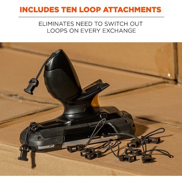 Ergodyne 3133 Barcode Scanner Loop Attachment, 3", Black