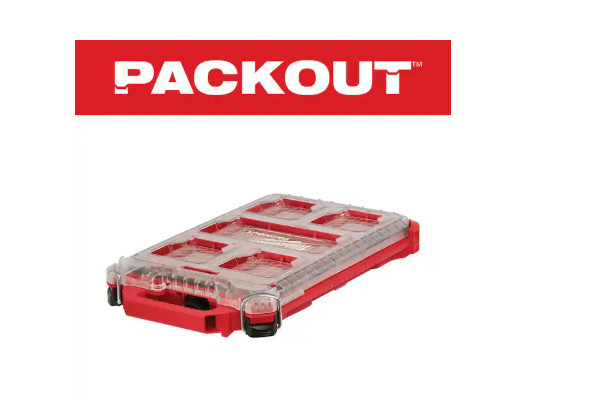 PACKOUT 5-Compartment Low-Profile Compact Small Parts Organizer