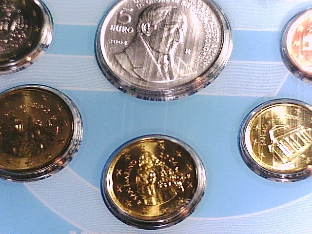 San Marino 2004 Uncirculated (9) Coin Set, in Mint Folder,