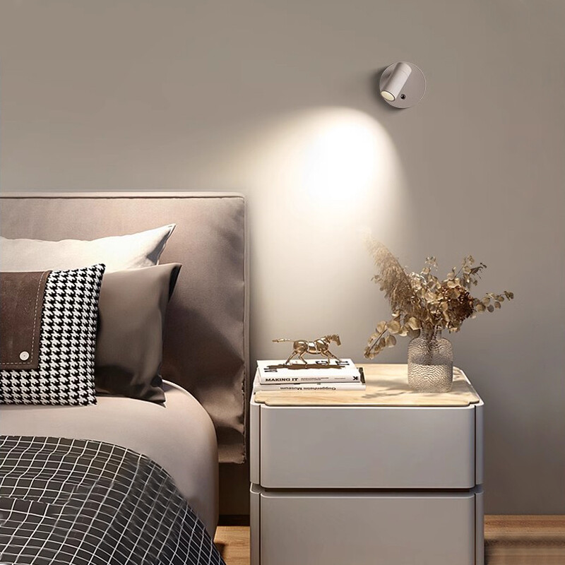 Dimmable LED USB Rechargeable Wall Light Cordless Bedside Lamp Picture Spotlight