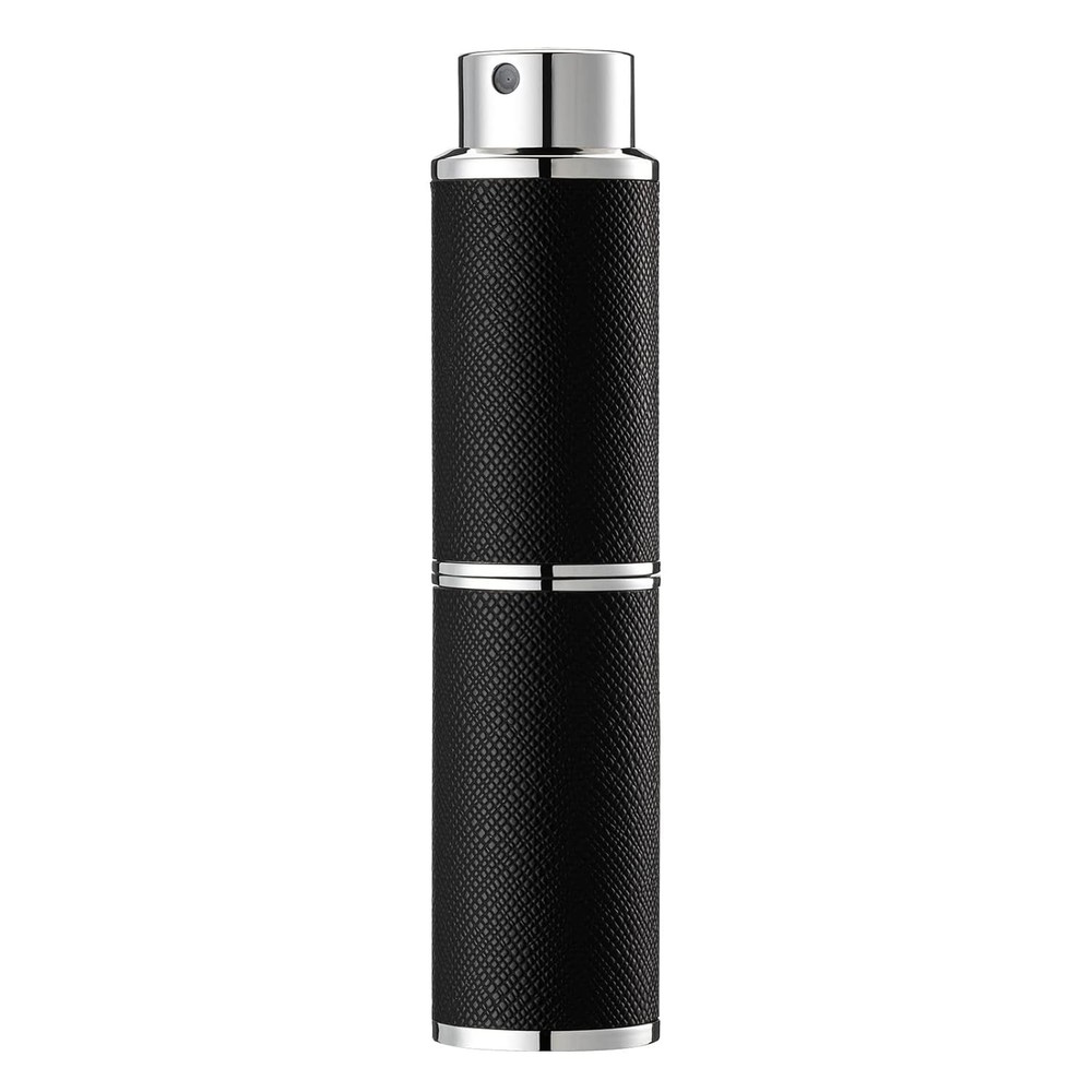 8ml Refillable Perfume Atomizer Leather Travel Spray Bottle Black