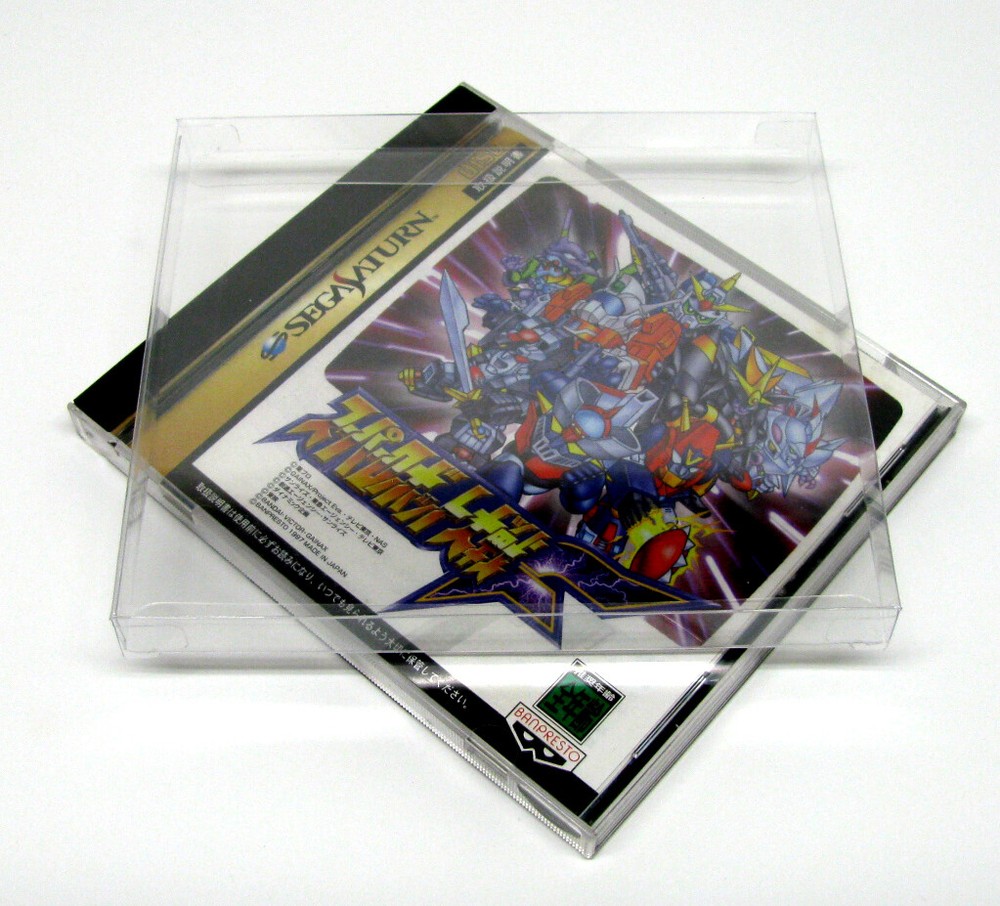 25x SEGA SATURN JAPAN OVERSIZED CD GAME CASE - CLEAR PROTECTIVE BOX PROTECTOR
