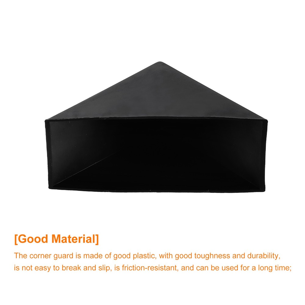 8Pcs Corner Protectors 36x95mm Plastic Right Angle Corner Guards Cushion Black