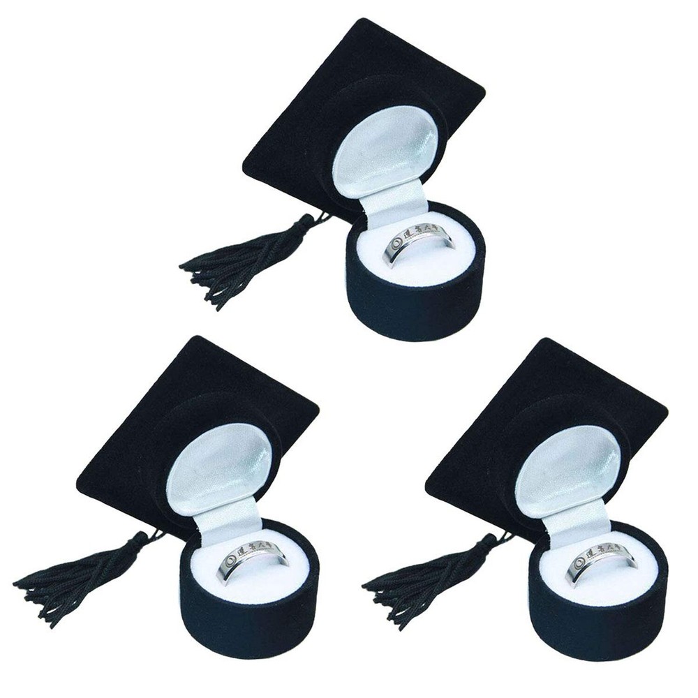 Graduation Cap Ring Box Doctoral Hat Shaped Ring Box Organizer Graduation Jew...