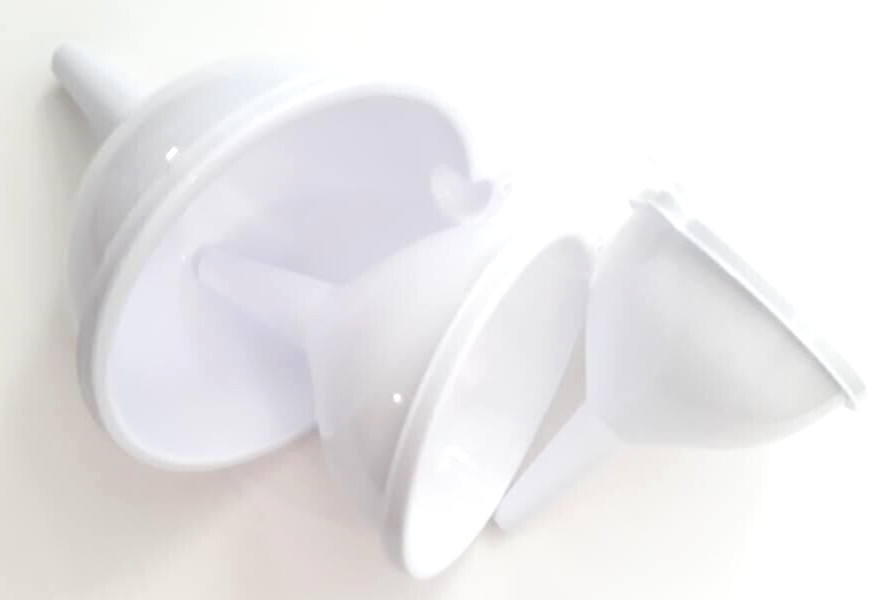 NEW 3 PC FUNNEL SET WHITE SMALL MEDIUM LARGE