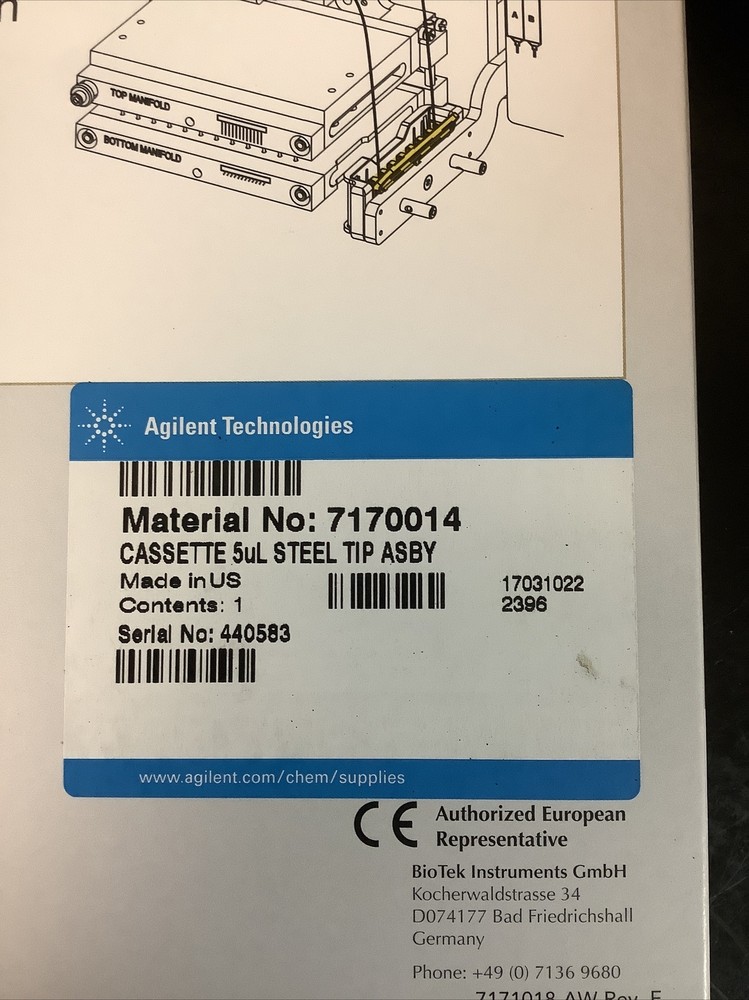 BioTek 5µL Dispense Cassette 7170014